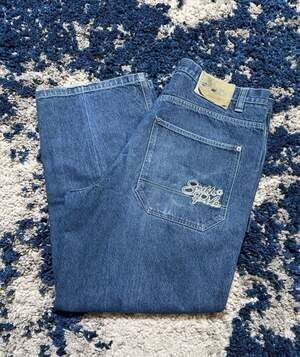 Southpole Denim Jeans Size 38 Blue Baggy Y2K Hip Hop Carpenter